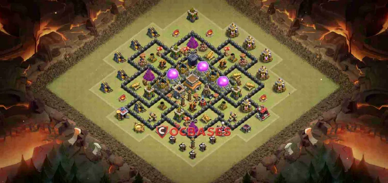 Town Hall 8 Base – Layout id: ejqss base layout