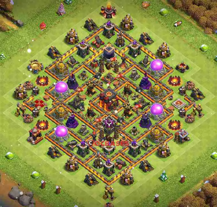 Town Hall 10 Base – Layout id: 2hntj base layout
