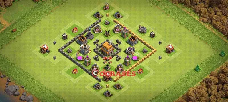 Town Hall 5 Base – Layout id: 4x3b5 base layout