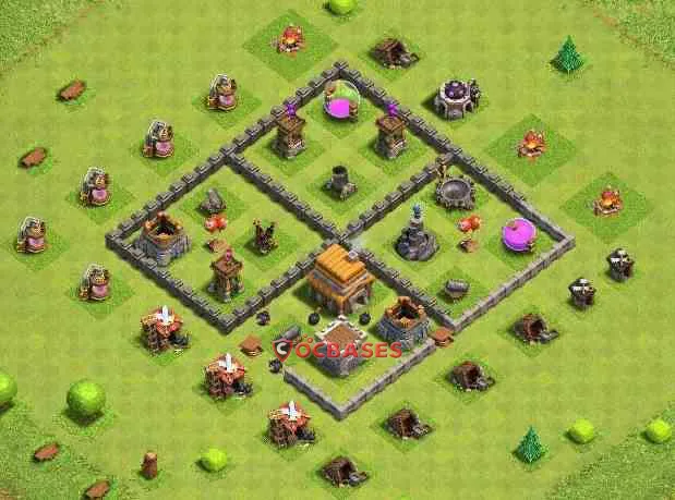 Town Hall 5 Base – Layout id: 32w8x base layout