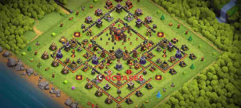 Town Hall 10 Base – Layout id: aq04f base layout
