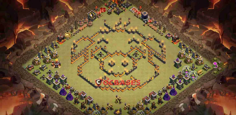 Town Hall 10 Base – Layout id: ysa84 base layout
