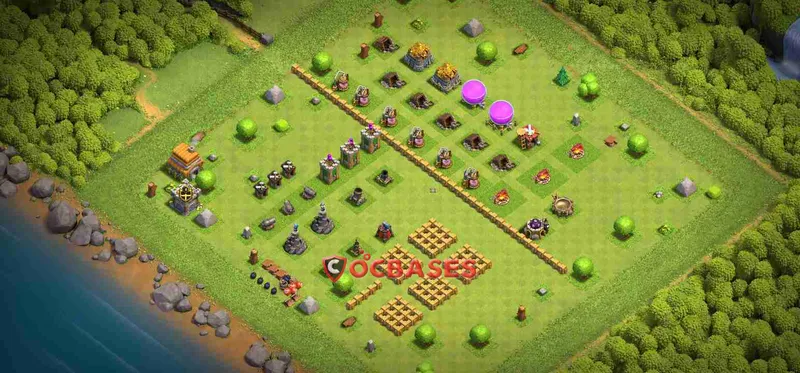 Town Hall 6 Base – Layout id: dftx1 base layout