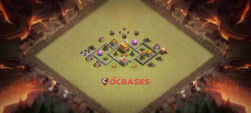 Town Hall 4 Base – Layout id: n0dkl base layout